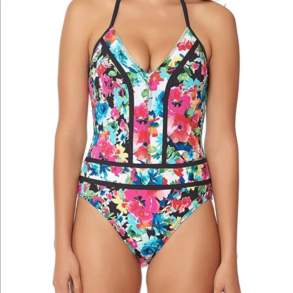 Bleu Rod Beattie Bright Floral One Piece
